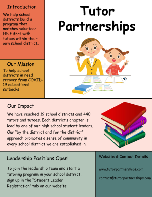 Student Tutor Partnerships poster